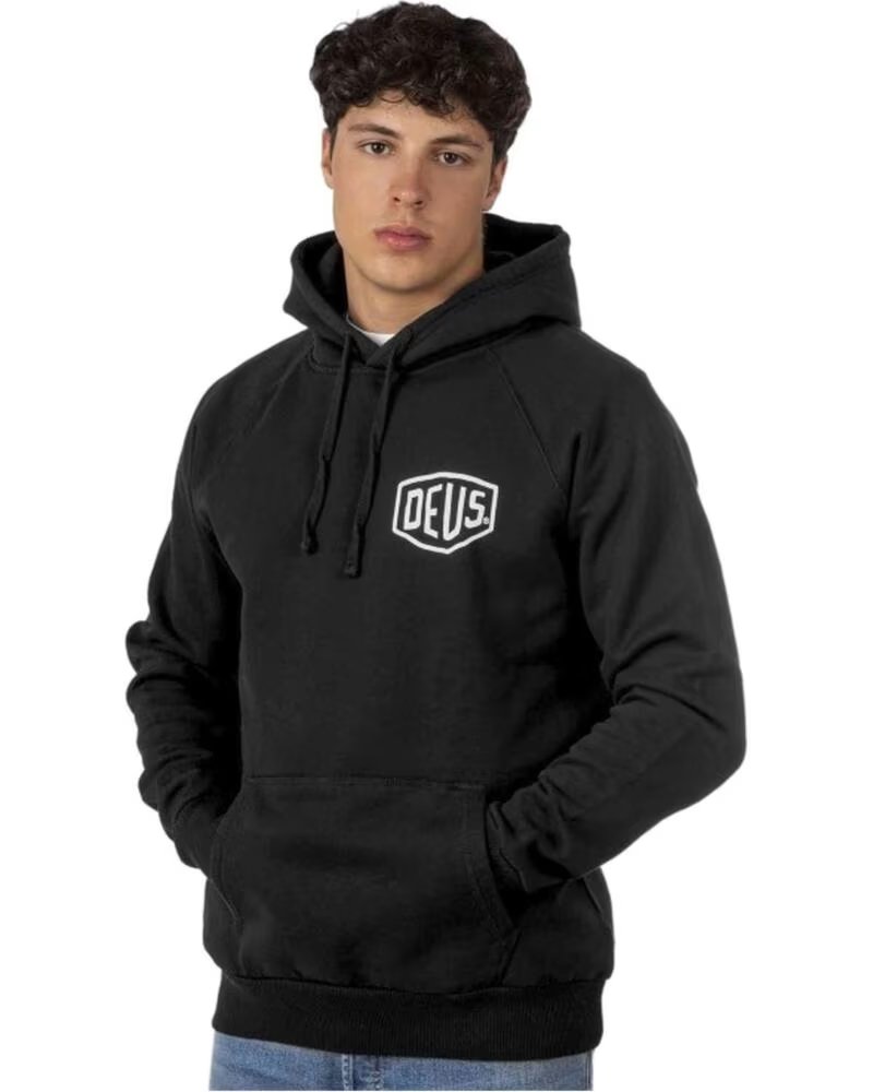 FELPA CON CAPPUCCIO DEUS EX MACHINA DMW48675R-BLK NEGRO
