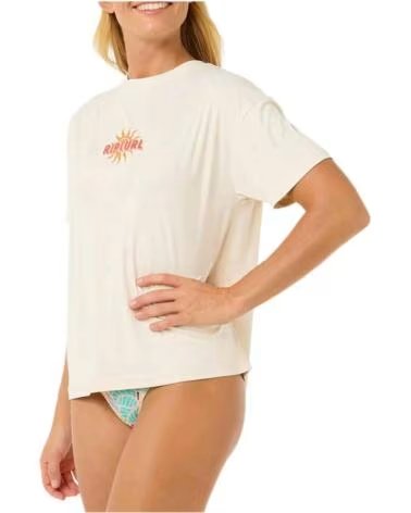 RIP CURL MAGLIETTA MANICA CORTA 180WRV-3021 DONNA BEIGE