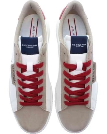 US POLO ASSN BASKETS TYMES011-WHI-RED01 HOMME BLANC BLANCO