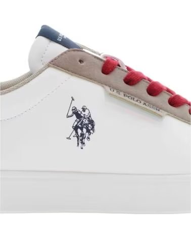 US POLO ASSN BASKETS TYMES011-WHI-RED01 HOMME BLANC BLANCO
