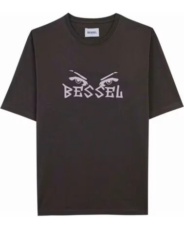 BESSEL FRIENDS KURZARMSHIRT BTS002SS25DG IN SCHWARZ FÜR UNISEX GRIS