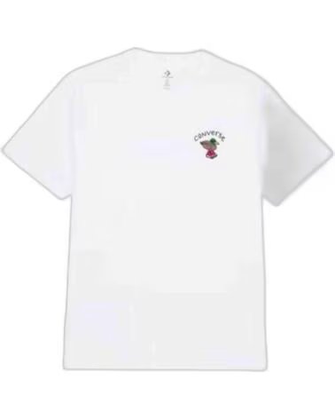 CONVERSE KURZARMSHIRT 10027716-A02 UNISEX WEISS BLANCO