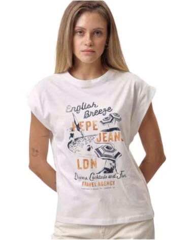 PEPE JEANS T-SHIRT PL506029-800 BLANCO
