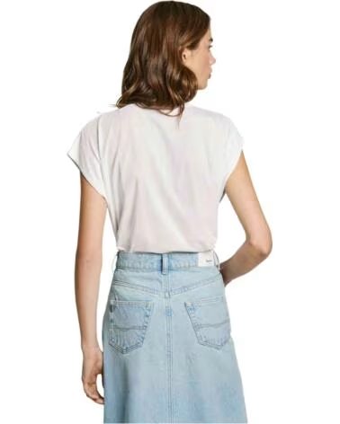 PEPE JEANS MAGLIETTA A MANICA CORTA PL506016-800 DA DONNA BIANCO BLANCO