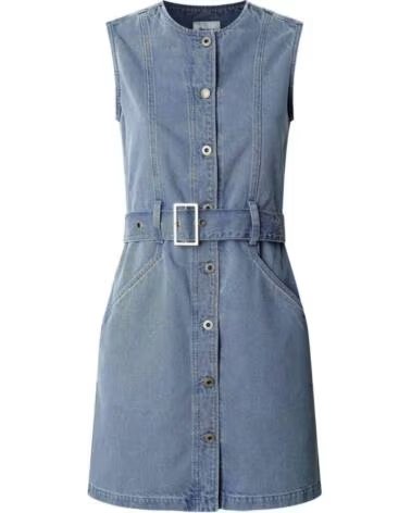 PEPE JEANS KLEID PL953723-000 IN BLAU FÜR DAMEN GRIS