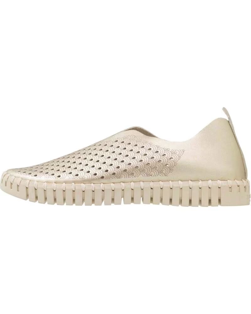 ILSE JACOBSEN 10121-099538 SCARPE SLIP-ON DONNA DORATO GRIS