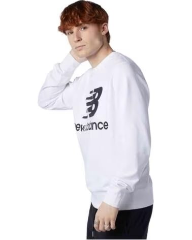 SUDADERA NEW BALANCE MT03560 BLANCO