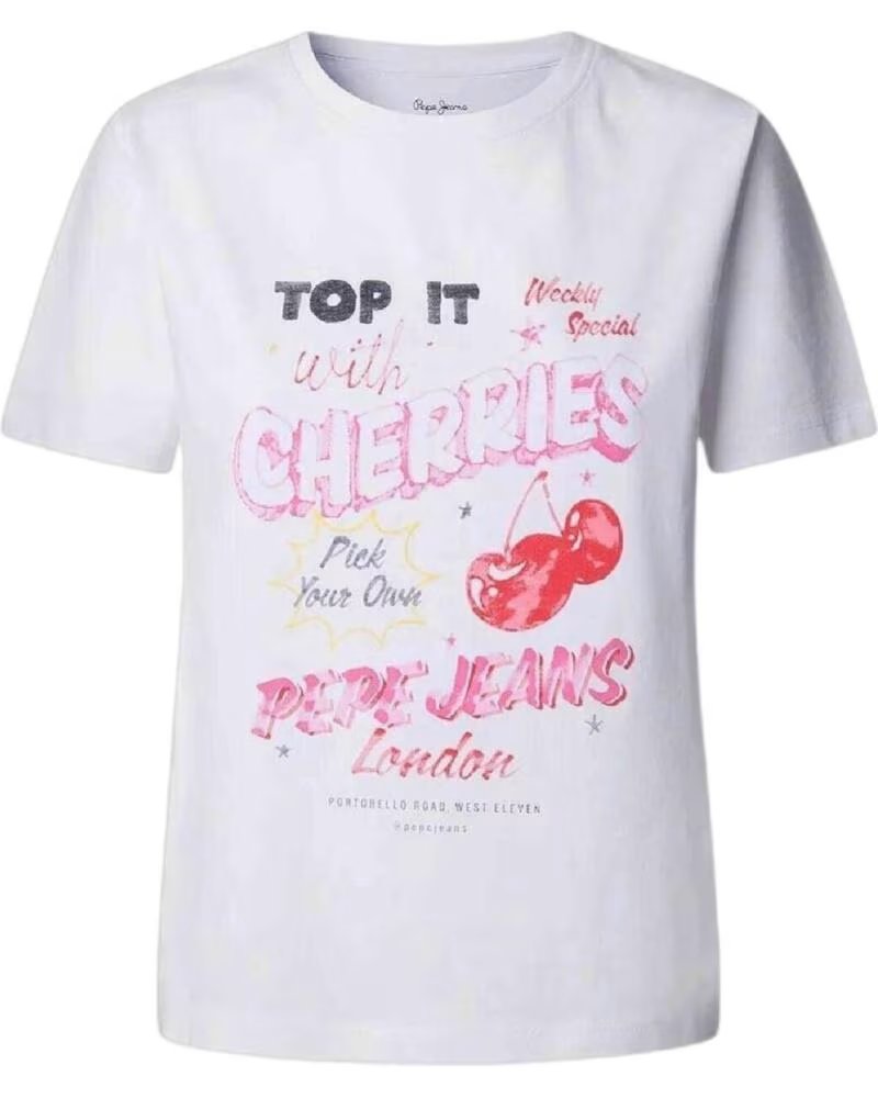 PEPE JEANS T-SHIRT MANICA CORTA PL506045-800 BLANCO