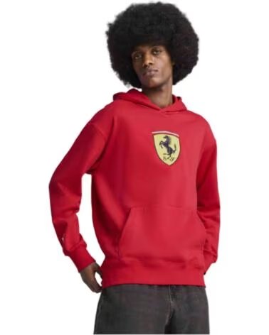 PUMA FELPA CON CAPPUCCIO 630192-02 FERRARI DA UOMO ROJO