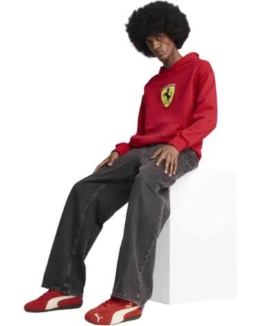 PUMA FELPA CON CAPPUCCIO 630192-02 FERRARI DA UOMO ROJO