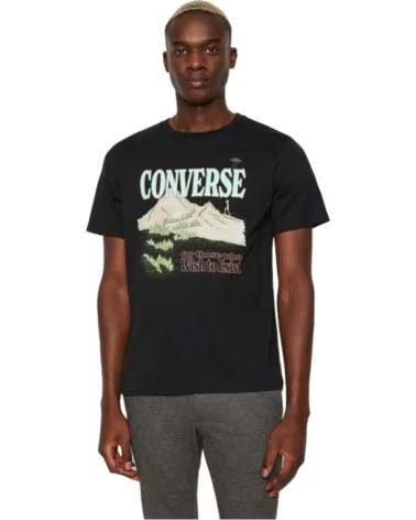 CONVERSE KURZARMSHIRT 10023998-A02 SCHWARZ