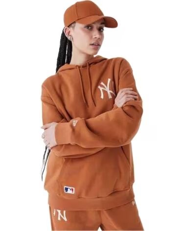 NEW ERA FELPA CON CAPPUCCIO 60435556-210 MARRON