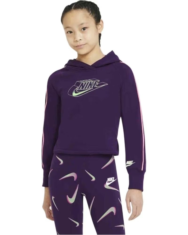 NIKE SUDADERA CON CAPUCHA DA1225-525 EN MORADO PARA NIÑAS