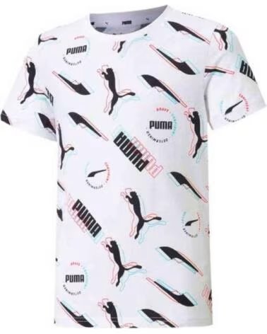 PUMA T-SHIRT ALPHA AOP B 58588902 BIANCO BLANCO