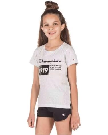 CHAMPION Camiseta De Manga Corta 403595-Em020 en gris para ninas