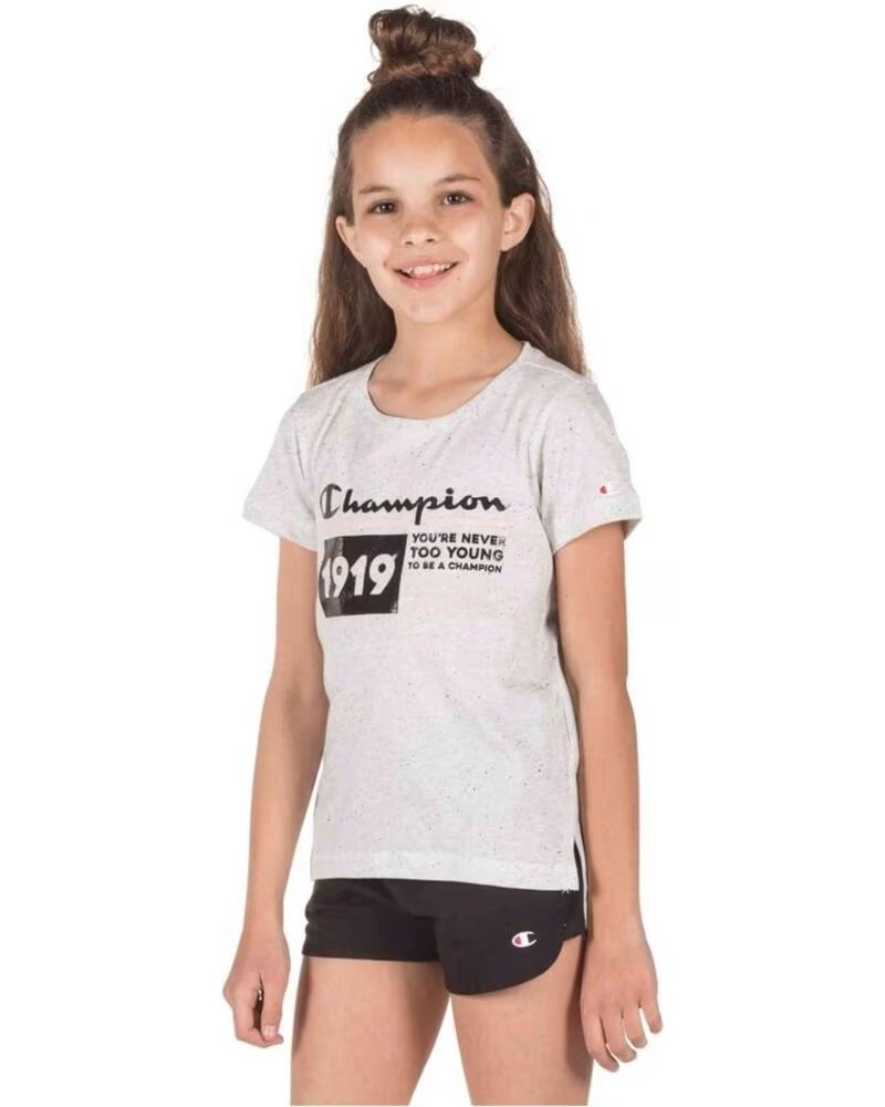 CHAMPION Camiseta De Manga Corta 403595-Em020 en gris para ninas