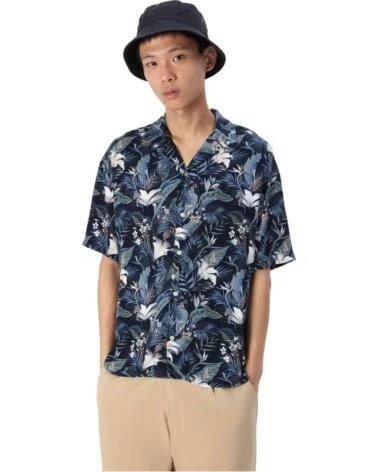 JACK AND JONES CHEMISE FLORALE 12269037-SKYCAPTAIN POUR HOMME AZUL
