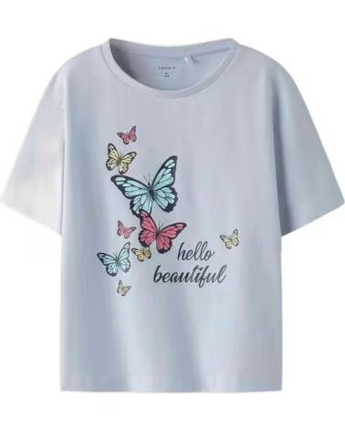 NAME IT T-SHIRT A MANICA CORTA 13238061-XENONBLUE PER BAMBINA BLU AZUL
