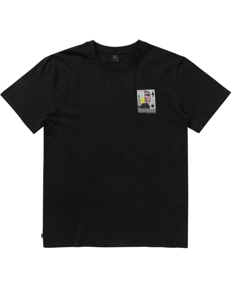 MYSTIC Camiseta De Manga Corta 35105 250235-900 en negro para hombre NEGRO