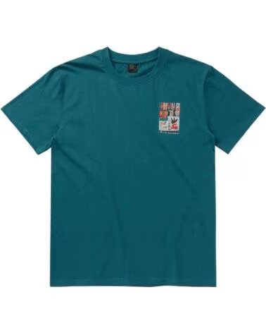 MYSTIC Camiseta De Manga Corta 35105 250230-695 en verde para hombre AZUL