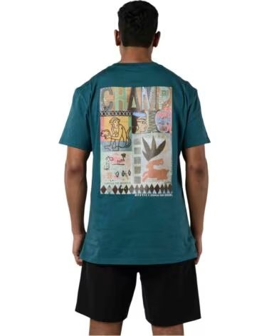 MYSTIC Camiseta De Manga Corta 35105 250230-695 en verde para hombre AZUL