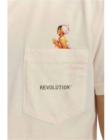 REVOLUTION Camiseta De Manga Corta 1391P11 en blanco para hombre BLANCO