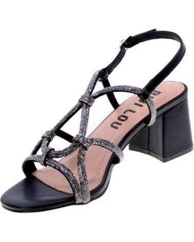 BIBI LOU SANDALES À TALON 860Z00HGDLIV POUR FEMME NOIR NEGRO