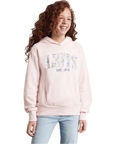 LEVIS CAMISOLA COM CAPUZ 3EM195-AFS PARA MENINAS ROSA