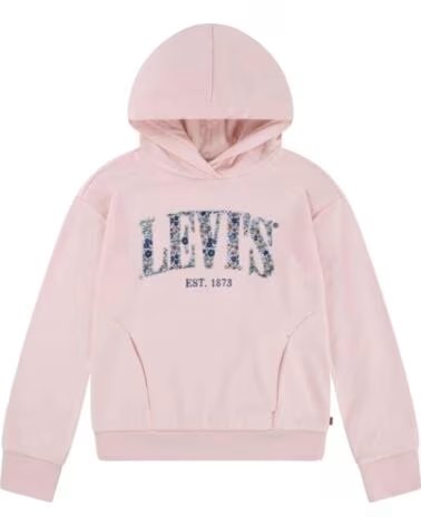 LEVIS CAMISOLA COM CAPUZ 3EM195-AFS PARA MENINAS ROSA