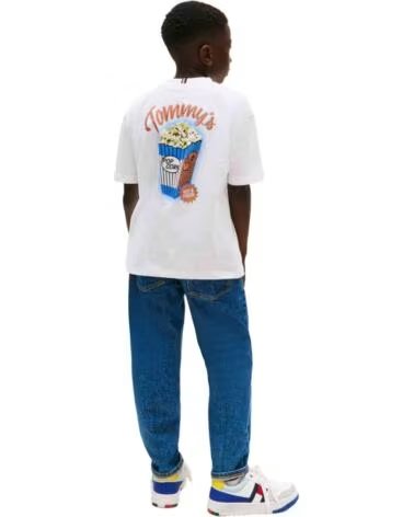 TOMMY HILFIGER KURZARM-T-SHIRT KB0KB09718YBR KINDER UNISEX BLANCO