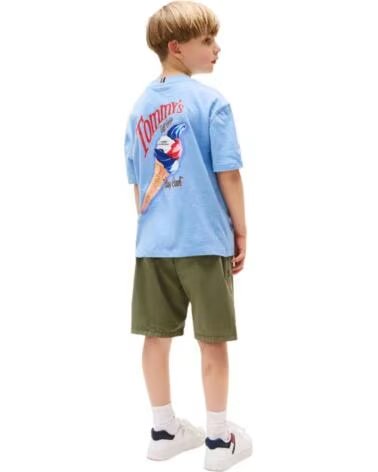 TOMMY HILFIGER KURZARM-T-SHIRT KB0KB09718C14 FÜR KINDER UNISEX AZUL