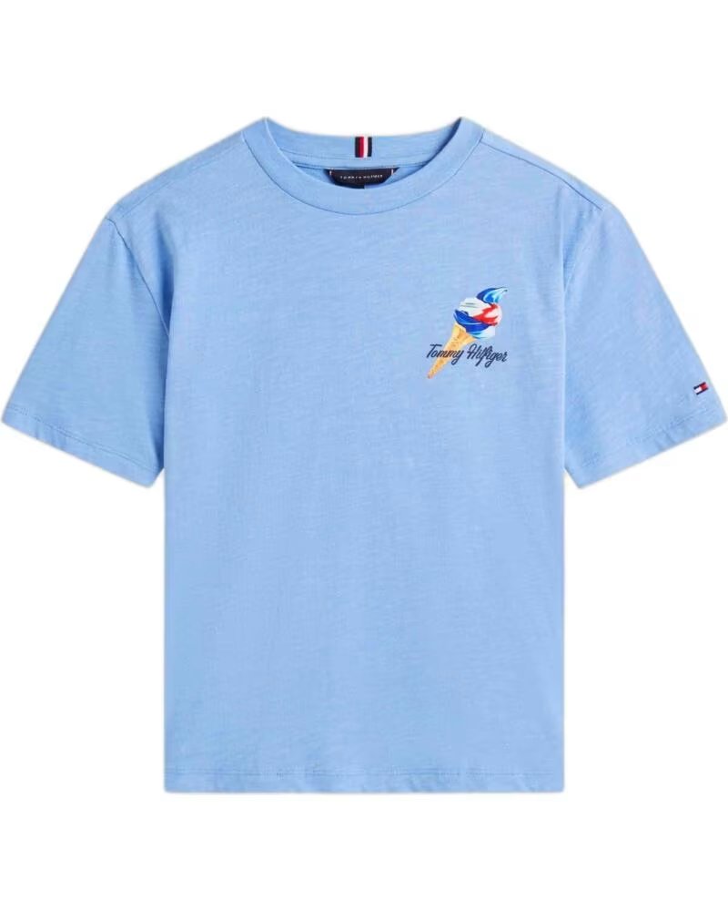 TOMMY HILFIGER KURZARM-T-SHIRT KB0KB09718C14 FÜR KINDER UNISEX AZUL