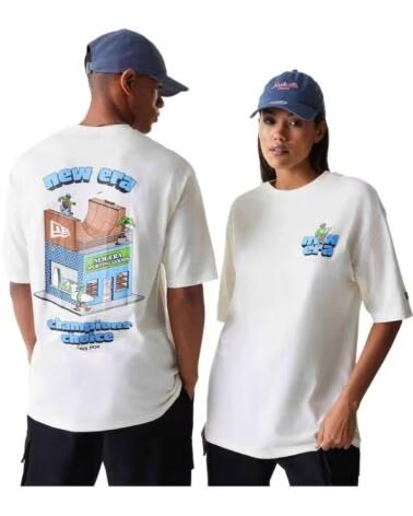 NEW ERA KURZARMSHIRT 60684400 WEISS UNISEX BLANCO