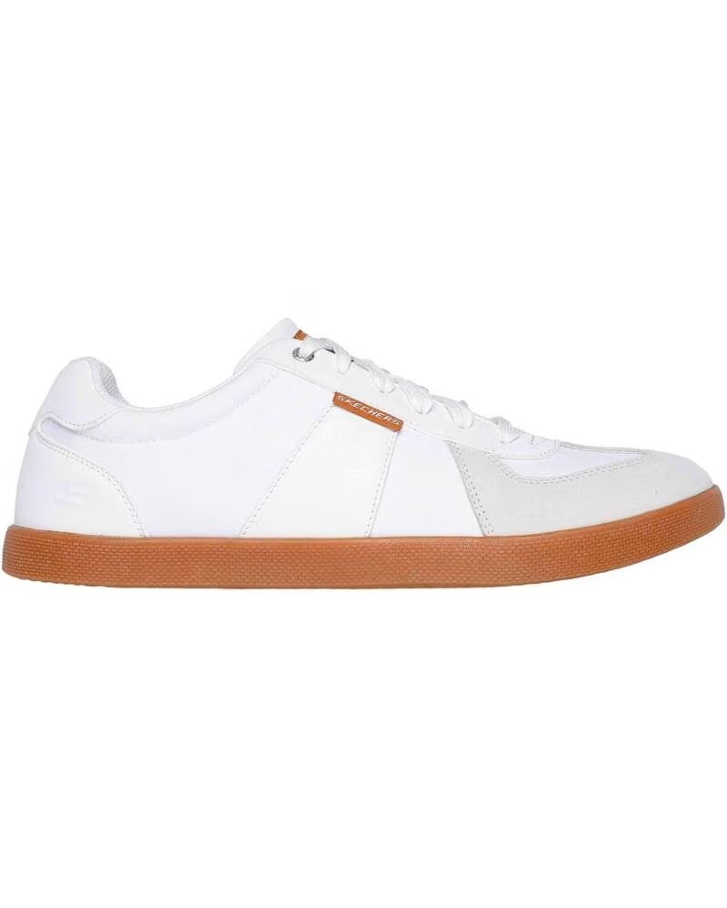 SKECHERS SNEAKERS 210960WHT AUS NYLON UND WILDLEDER FÜR HERREN WHITE - SUEDE SYNTHETIC