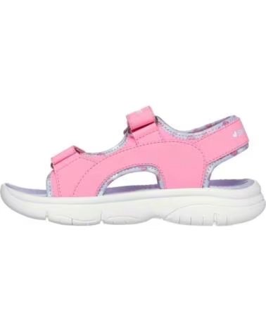 SANDALES SKECHERS 303049LHPLV POUR ENFANTS HOT PINK SYNTHETIC ET LAVENDER TRIM