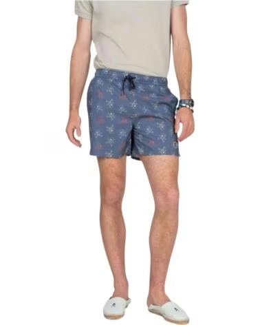 HARPER NEYER HERREN BADEHOSE 909325009-000144 BLAU WASH BLUE TOTENKOPF MUSTER