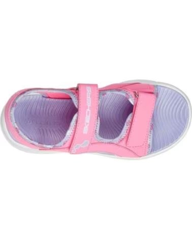SANDALES SKECHERS 303049LHPLV POUR ENFANTS HOT PINK SYNTHETIC ET LAVENDER TRIM