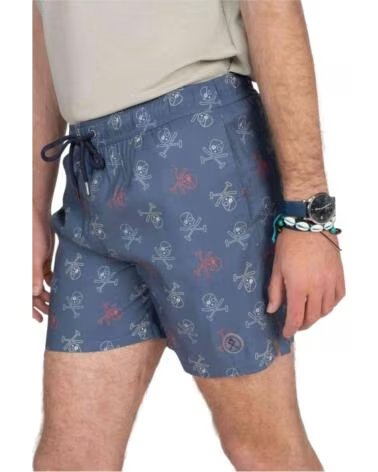 HARPER NEYER HERREN BADEHOSE 909325009-000144 BLAU WASH BLUE TOTENKOPF MUSTER