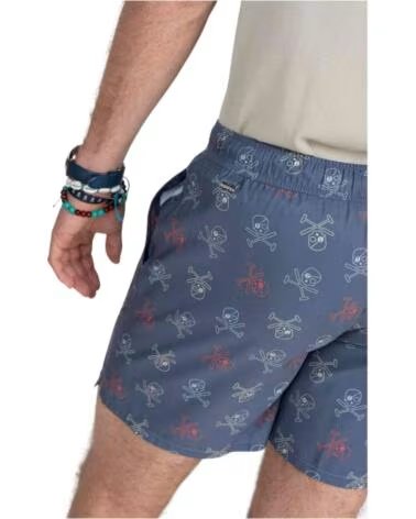 HARPER NEYER HERREN BADEHOSE 909325009-000144 BLAU WASH BLUE TOTENKOPF MUSTER