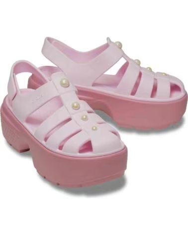 CROCS SANDALES 210979-6XX ROSE POUR FEMME ROSETTE