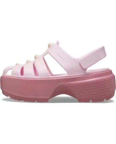 CROCS SANDALES 210979-6XX ROSE POUR FEMME ROSETTE