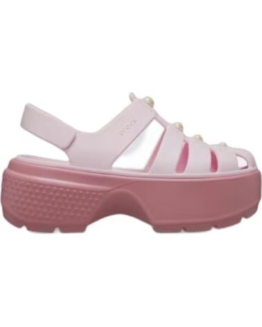 CROCS SANDALES 210979-6XX ROSE POUR FEMME ROSETTE