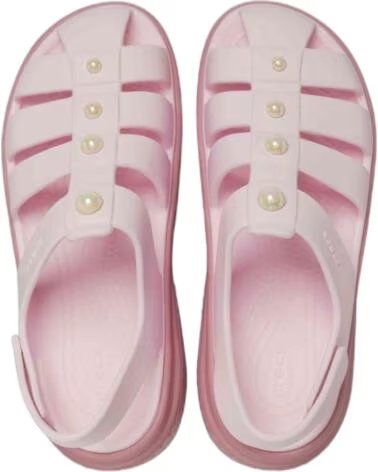 CROCS SANDALES 210979-6XX ROSE POUR FEMME ROSETTE