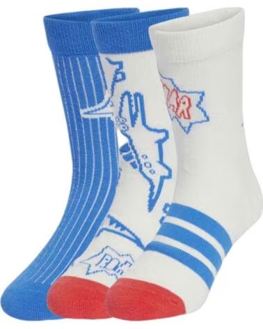 ADIDAS CHAUSSETTES JV5117 UNISEXE ENFANT BLANCO-AZUL-ROJO
