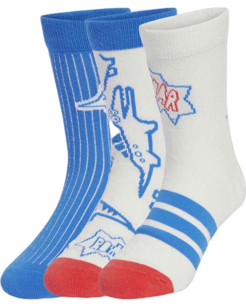 ADIDAS CHAUSSETTES JV5117 UNISEXE ENFANT BLANCO-AZUL-ROJO