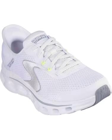 SKECHERS SCARPE 216661WGY DA UOMO WHITE AND GRAY TEXTILE-SYNTHETIC AND