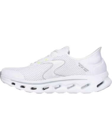 SKECHERS SCARPE 216661WGY DA UOMO WHITE AND GRAY TEXTILE-SYNTHETIC AND