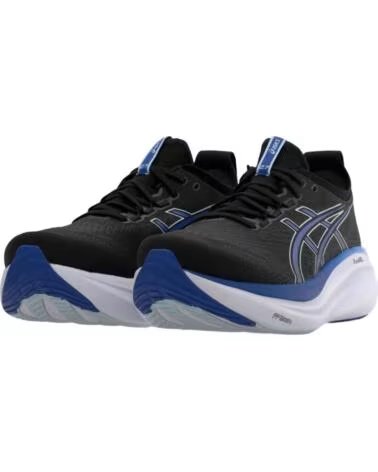 ASICS CHAUSSURES DE RUNNING GEL NIMBUS 27 NOIR-BLEU COBALT HOMME BLACK-DARK