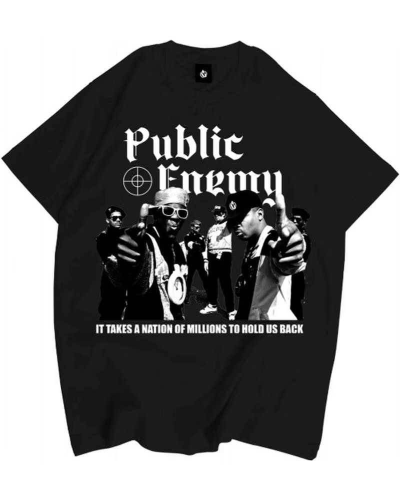 CLAN T-SHIRT MANICA CORTA 01777 PUBLIC ENEMY NEGRO