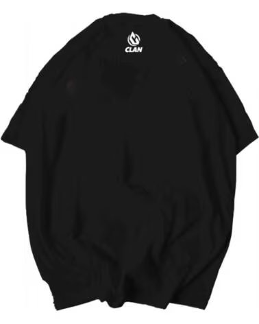 CLAN MAGLIETTA A MANICA CORTA 01772 DA UOMO NERA NEGRO